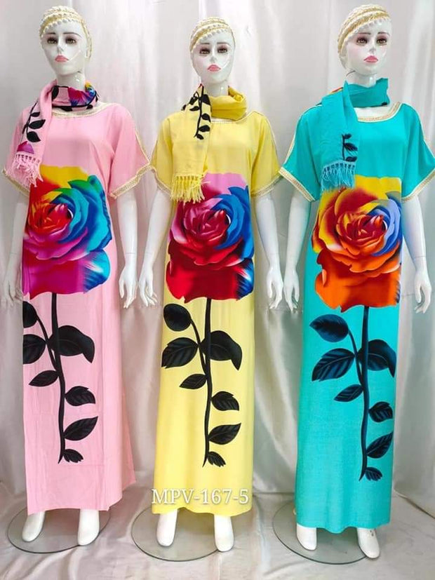 Soft Floral Cotton Dress